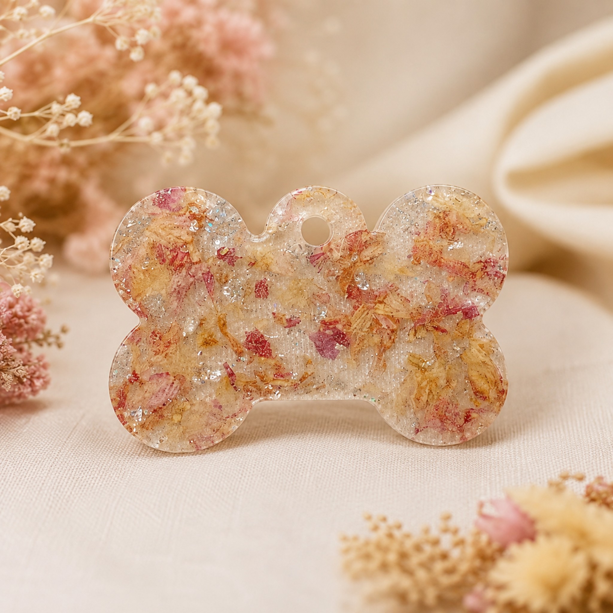 Medagliette Personalizzabili in Resina Glitter per Animali